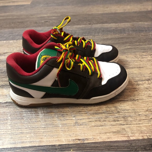Nike Dunk Air Morgan 6.0 SB LOW kids Shoes Brown, red and green - Size 3 - Picture 12 of 13